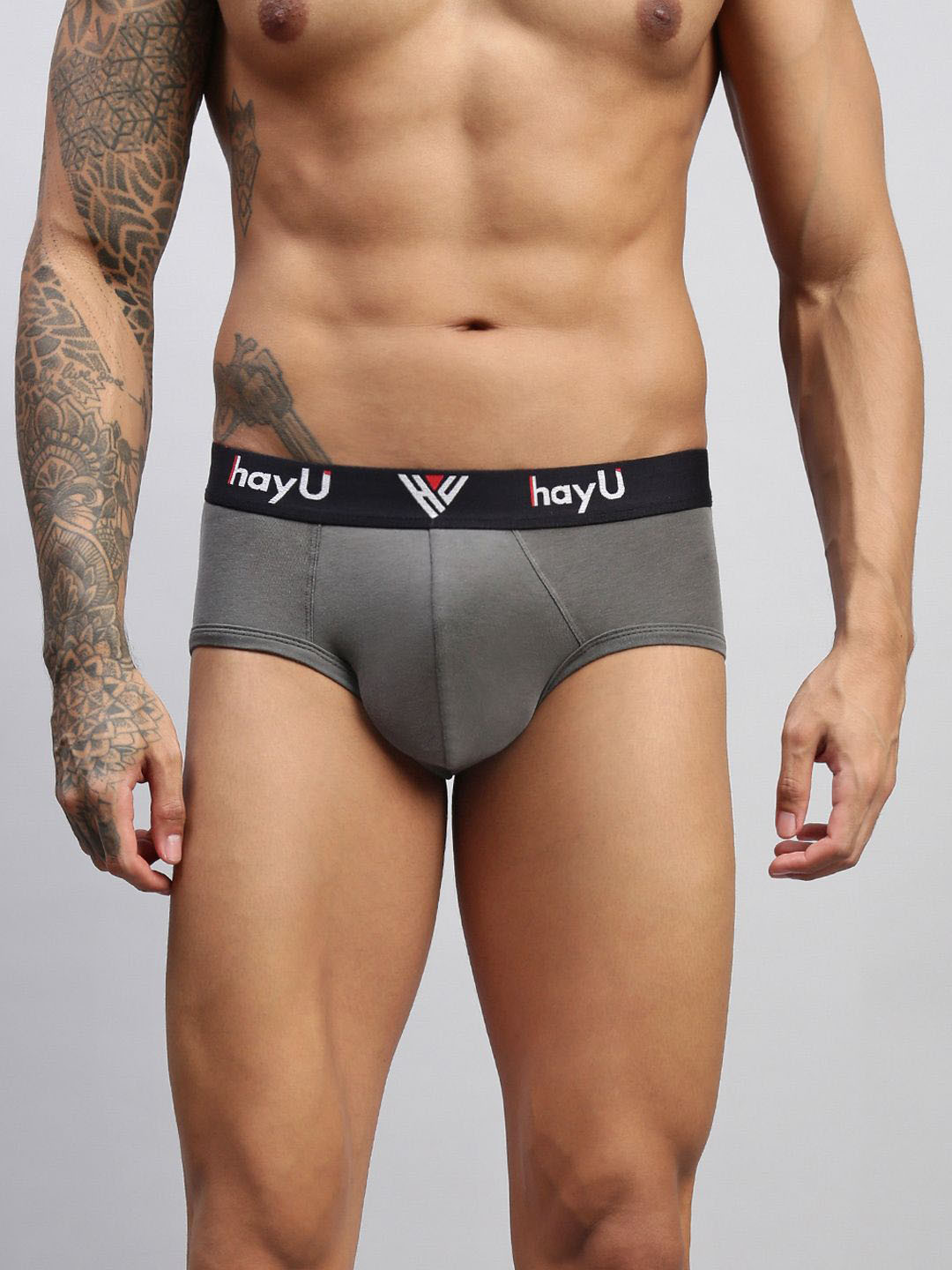 HAYU Cotton Basic Briefs HUBF_005_GY_1PC