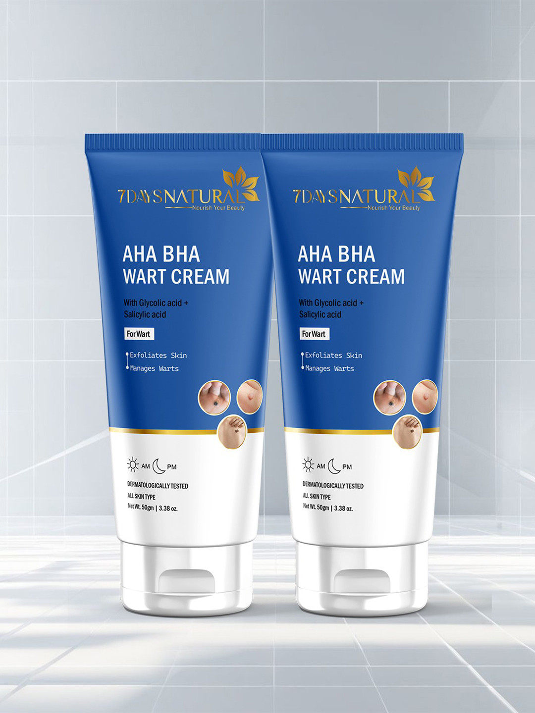 7DAYSNATURAL Set Of 2 Aha Bha Anti-Wart Cream - 50g Each