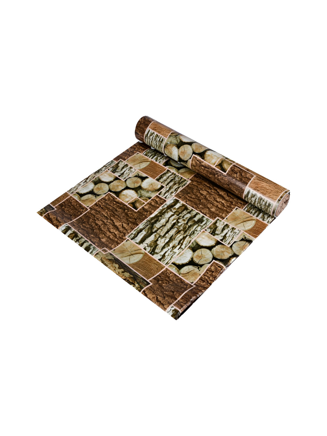 Aura Brown & Green Shelf Liner Organiser