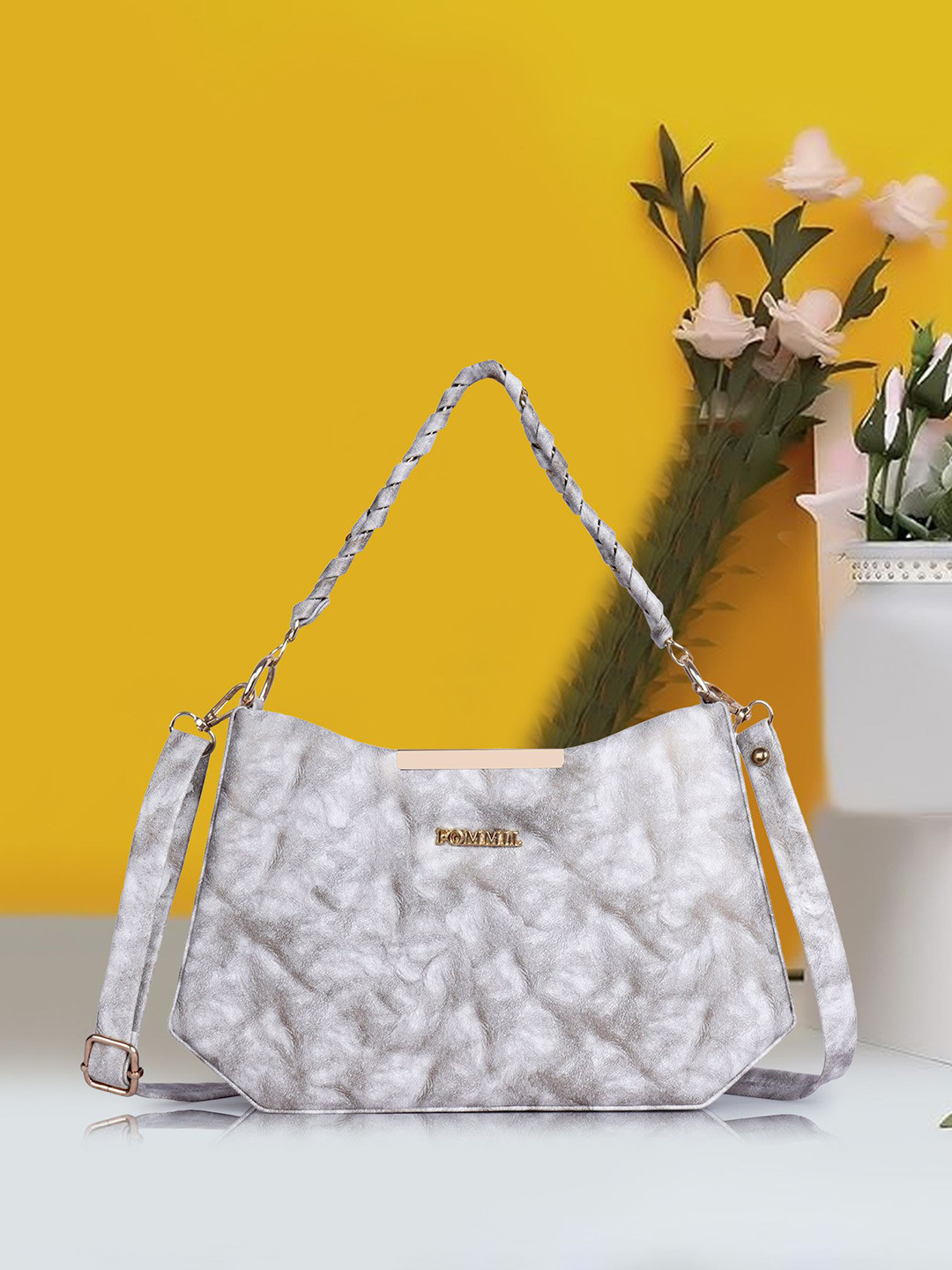FOMMIL Oversized Sling Bag With Tasselled