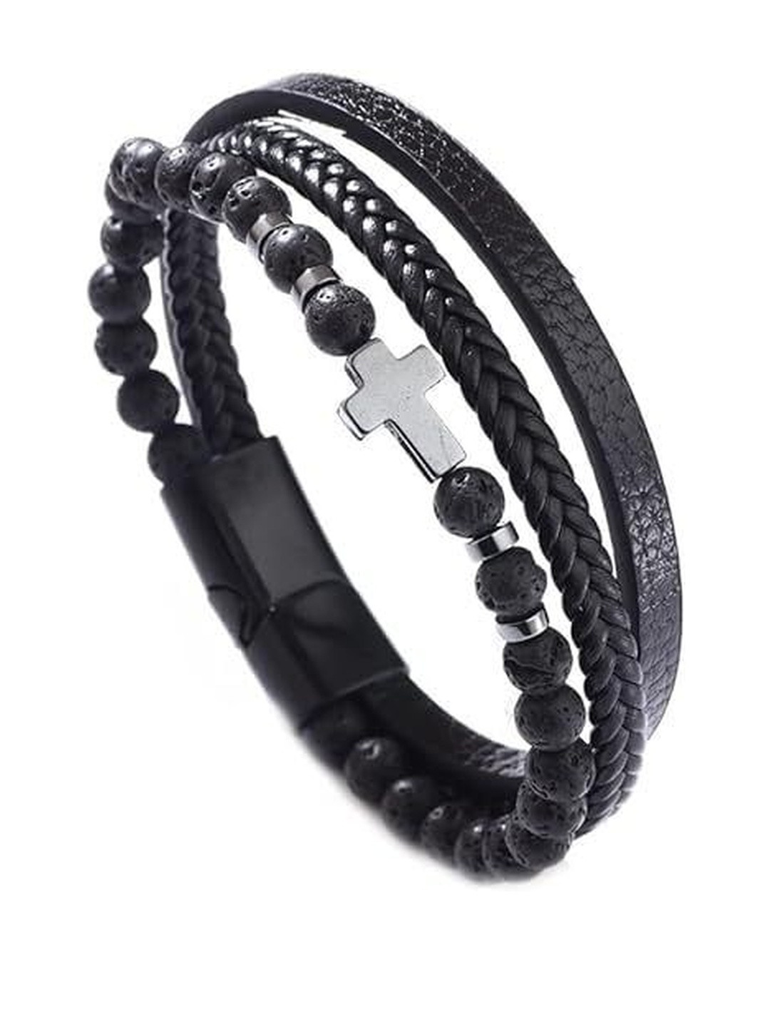 EDMIRIA Unisex Wood Artificial Beaded Multistrand Bracelet