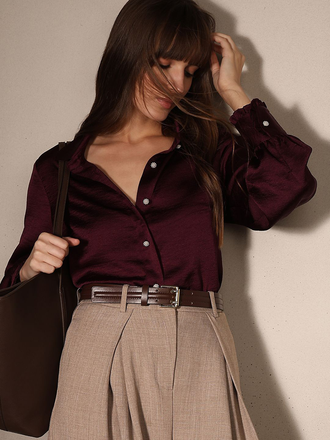 Vero Moda Wihika Spread Collar Regular Fit Casual Shirt