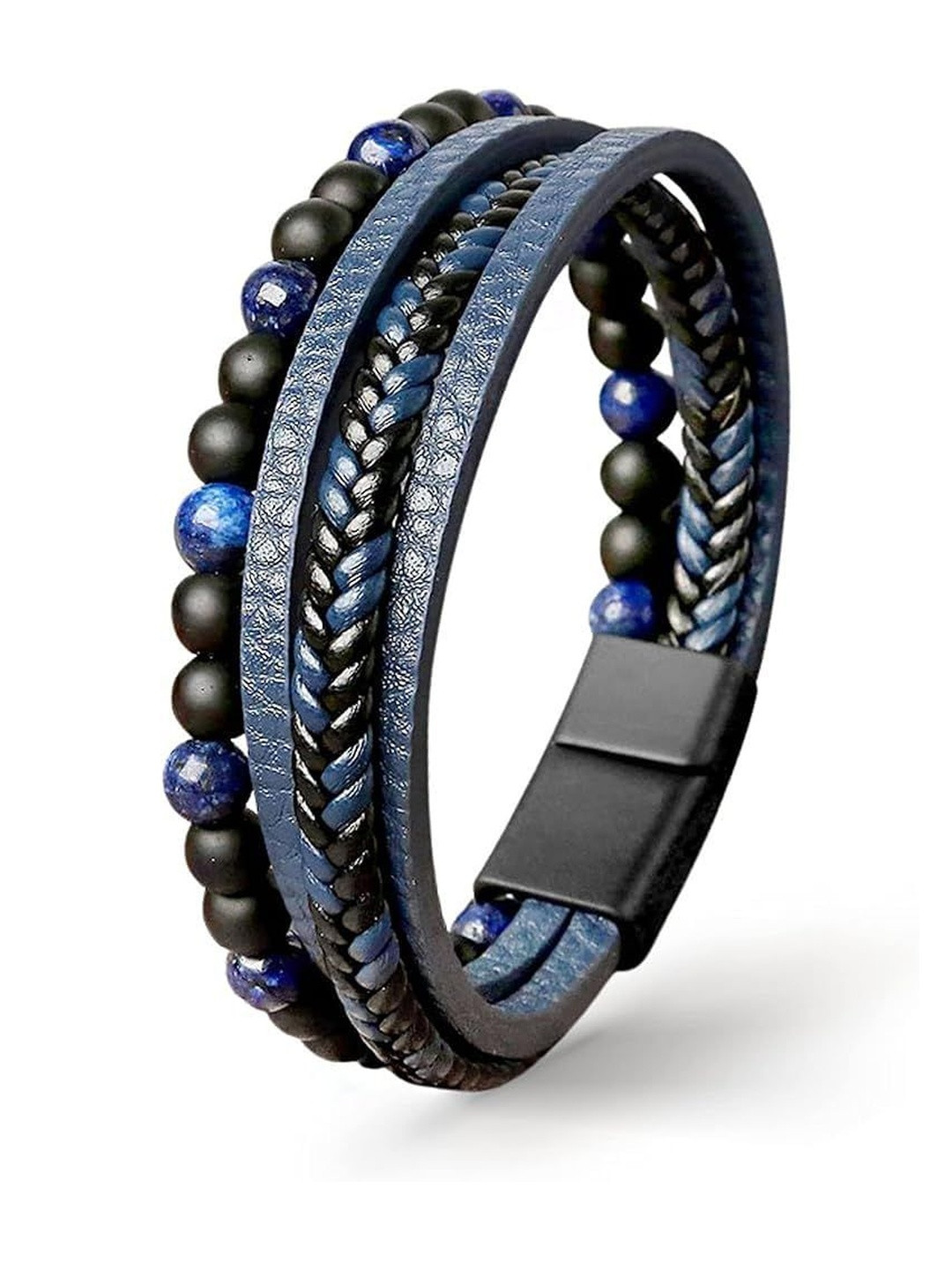 EDMIRIA Unisex Black Natural Beaded Bracelet