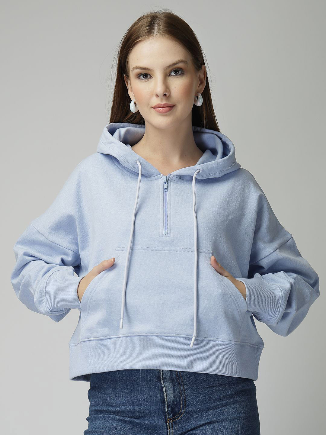Unifringe Women Solid Hooded Hoodie