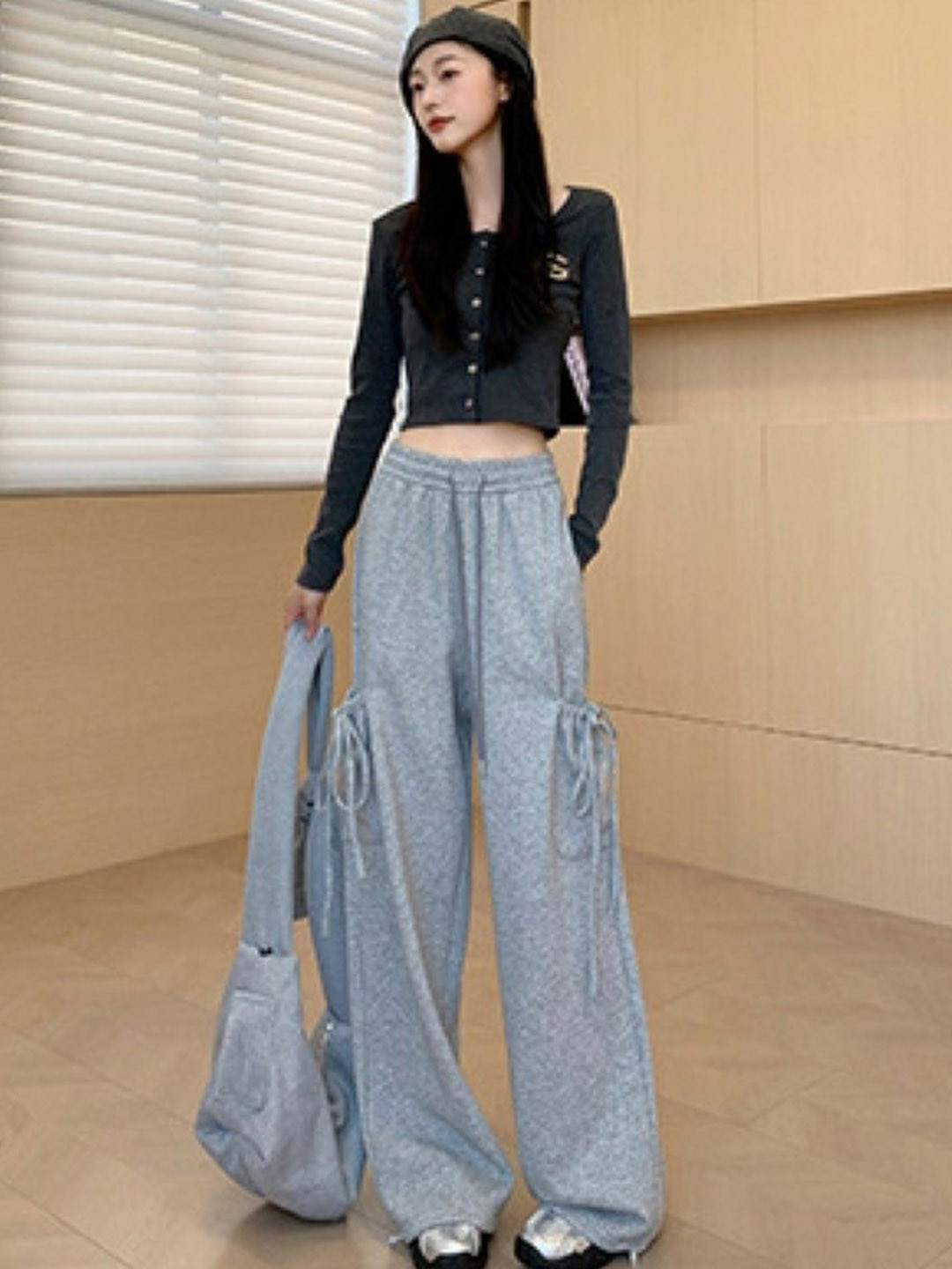 StyleCast Women Loose Fit Grey Joggers