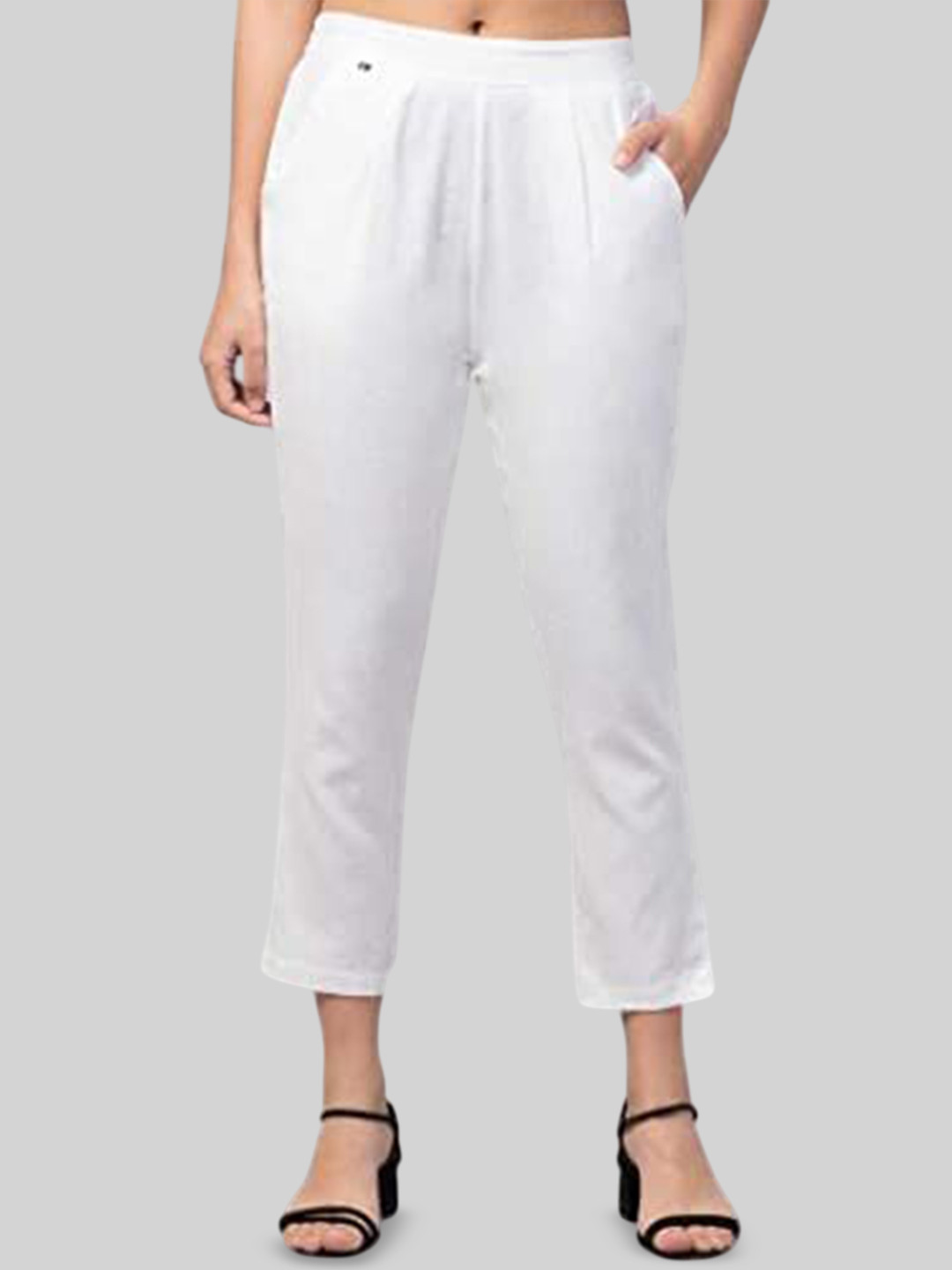 Thrifty Thread Women Smart Regular Fit Pleated Trousers