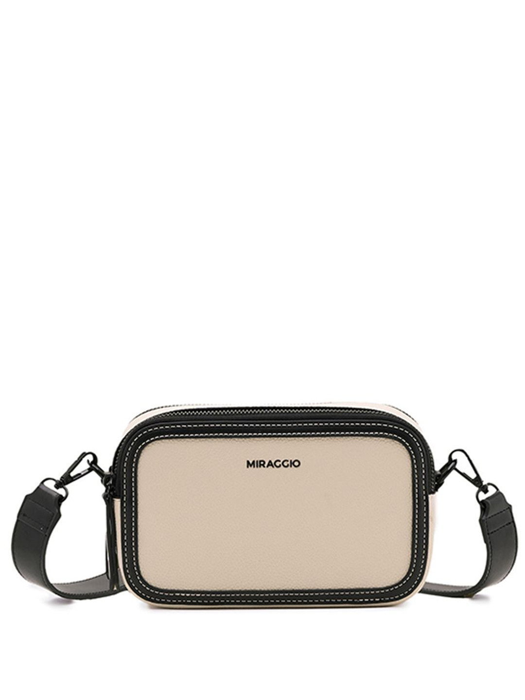 MIRAGGIO Remy Textured Structured Crossbody Sling Bag