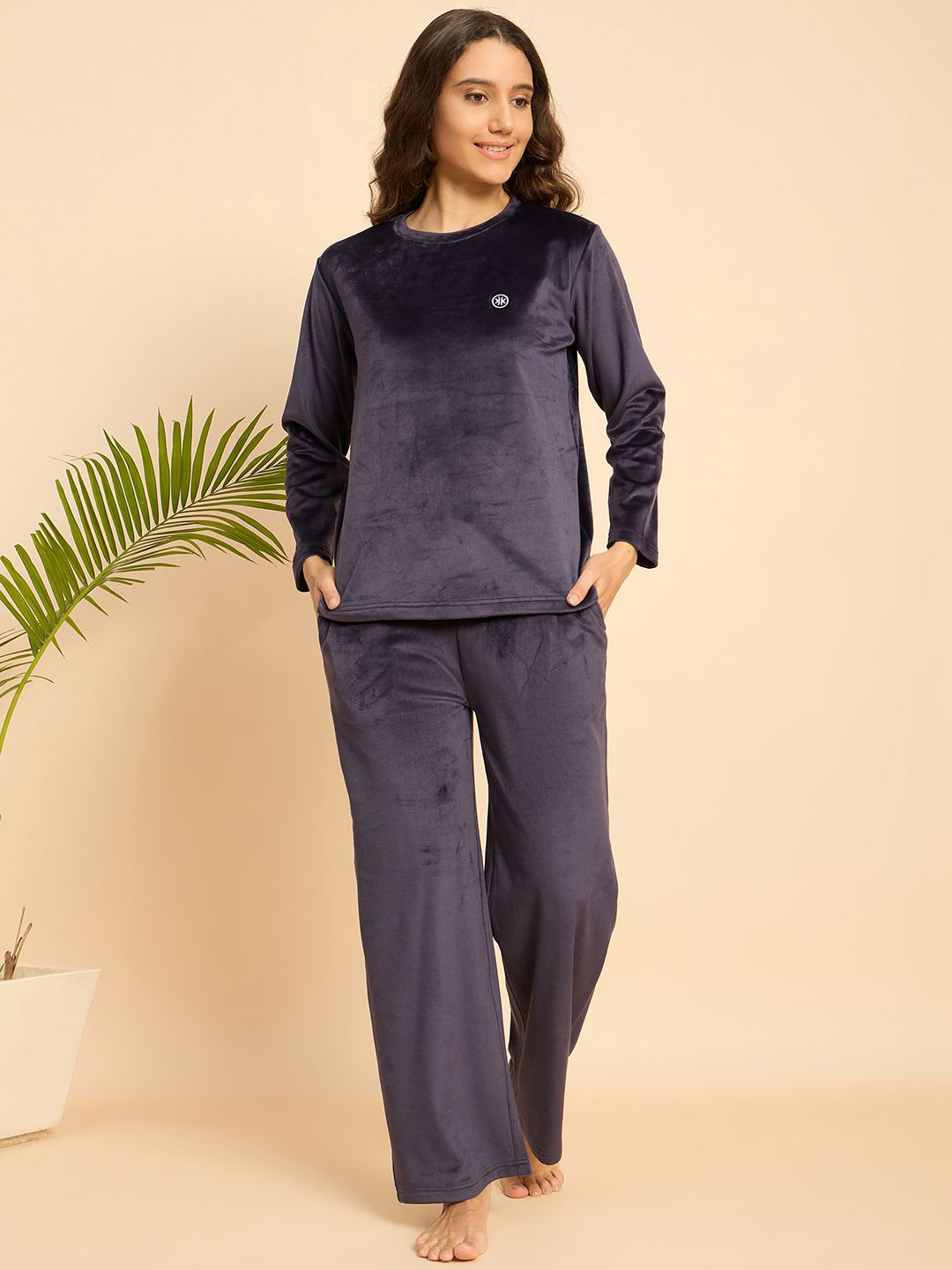 KIZA Women Round Neck Night suit