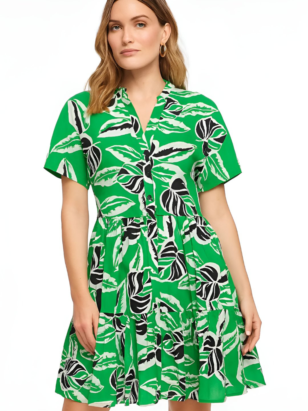 Branche Women Tropical Printed Fit and Flare Dress