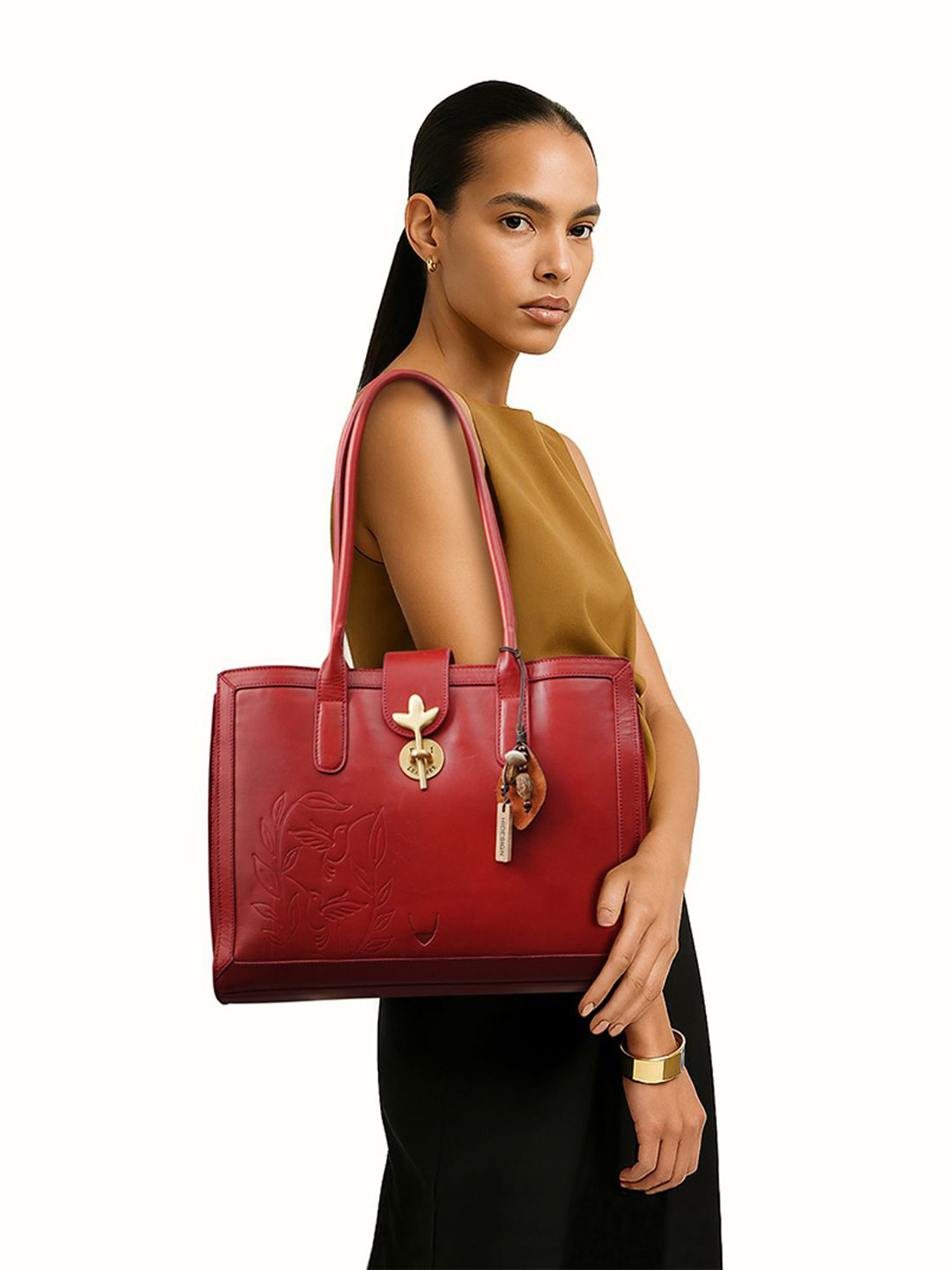 Hidesign Leather Structured Tote Bag