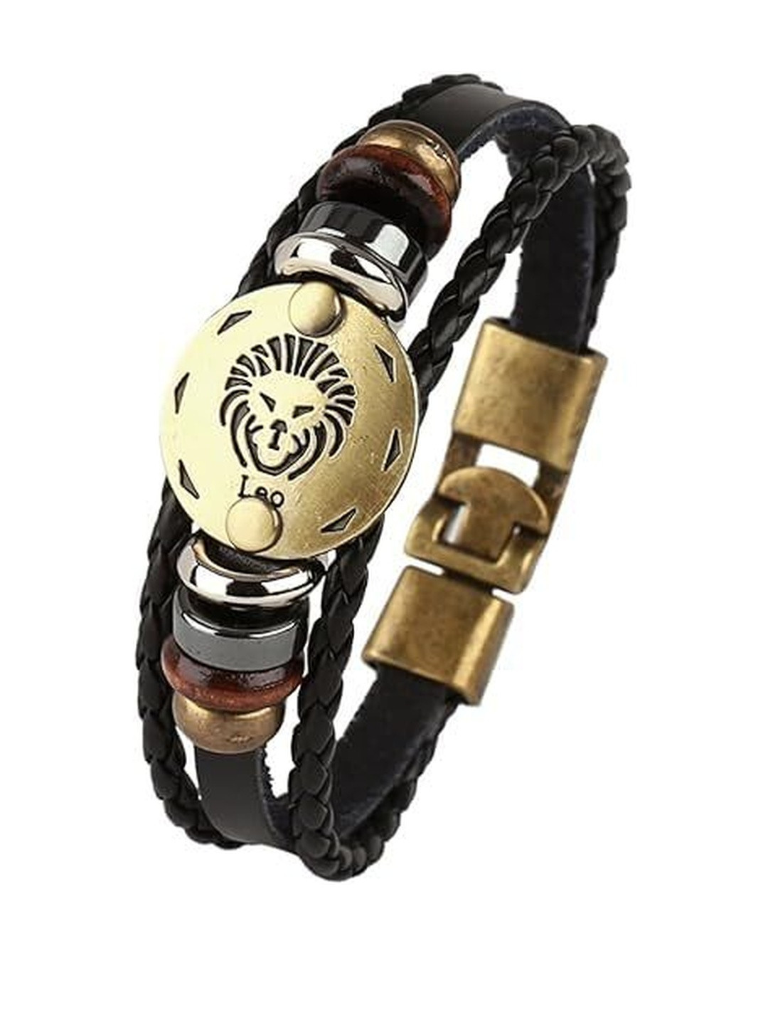 EDMIRIA Unisex Leather Punk Wraparound Bracelet