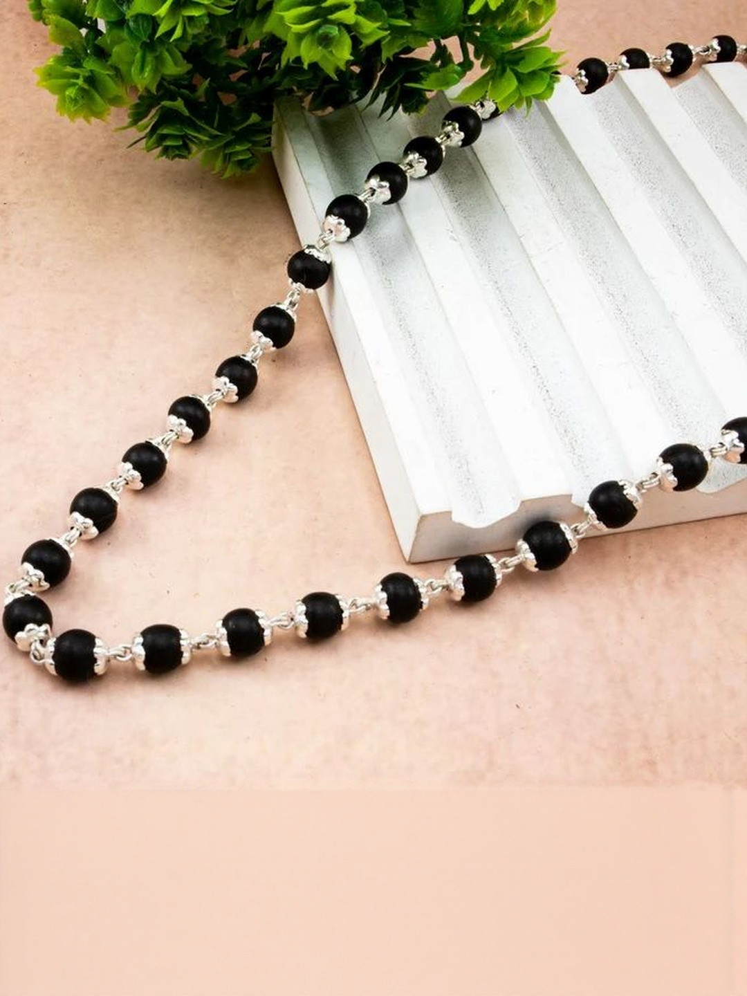 Uniqon Women Multicolor 8mm Moti Karungali Beads Mala Chain