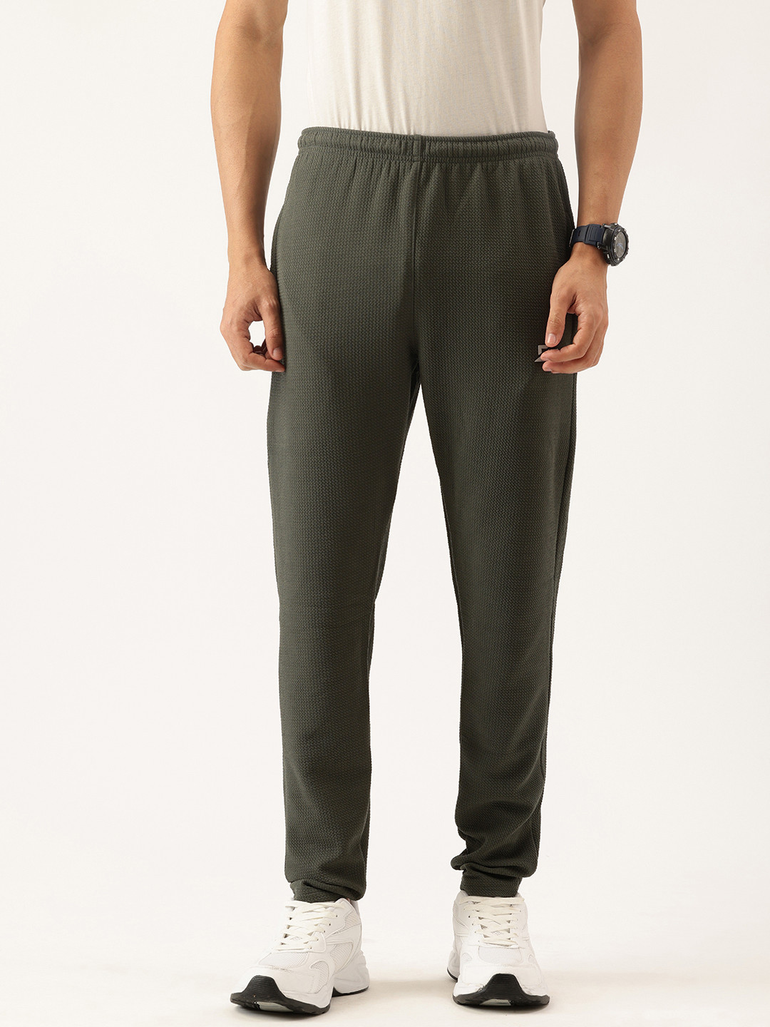 FIFTY TWO Men Self Design Dry Fit Training Sports Track Pants