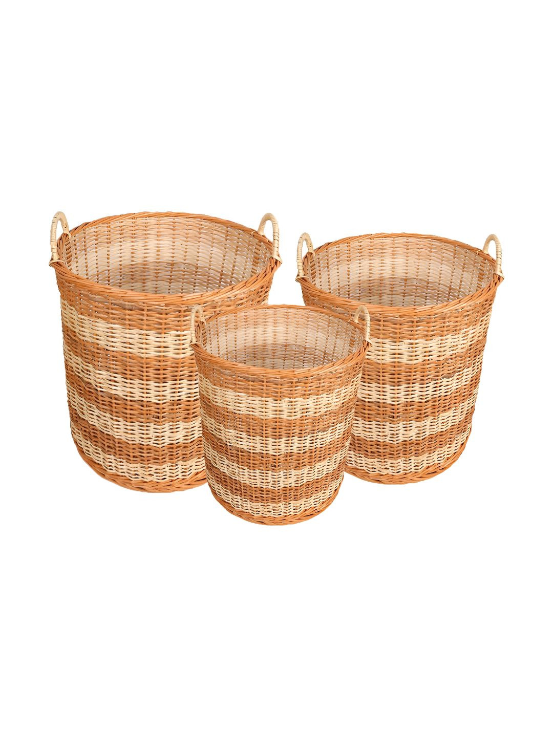 Rustic Rituals 3 Pieces Bamboo Laundry Baskets