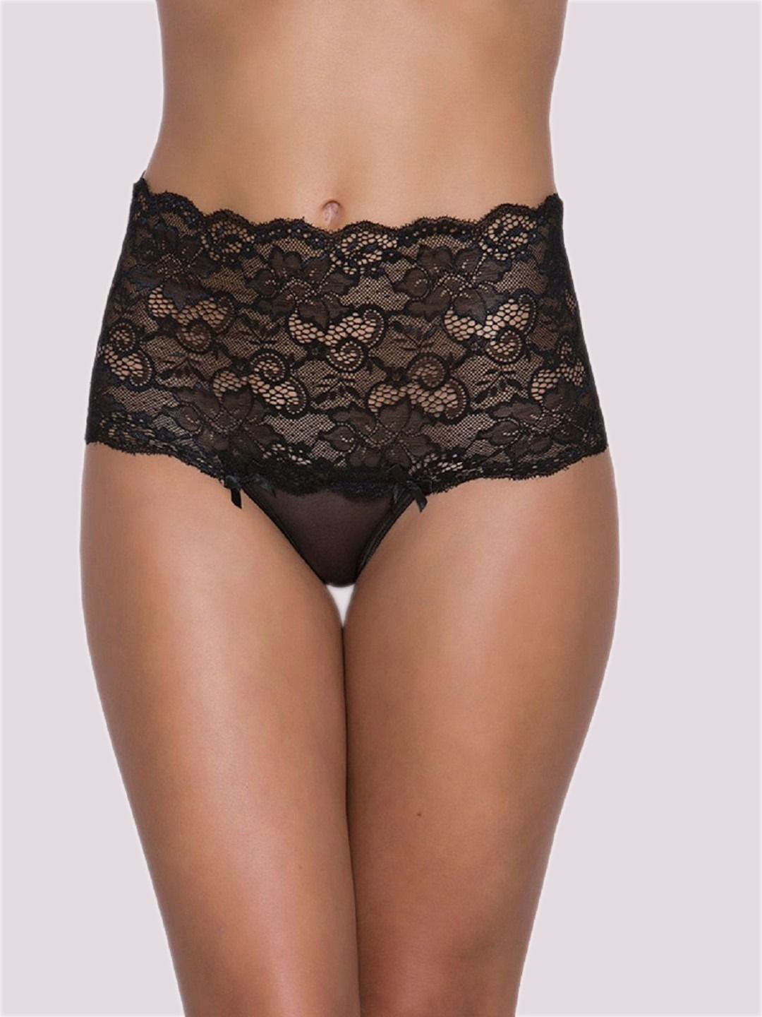 XENZA Mid Rise Boy Shorts Panty XP-PN-05077-BK-Black