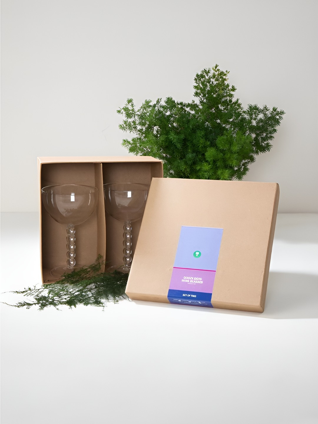 FREEDOM TREE Transparent 2 Pieces Easy to Clean Wine Bar Glass