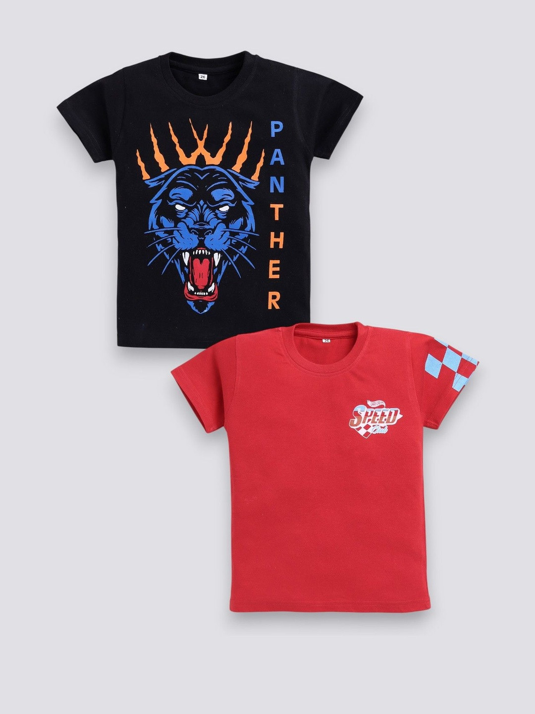 carrydreams Pack of 2 Boys Printed Pure Cotton T-shirt