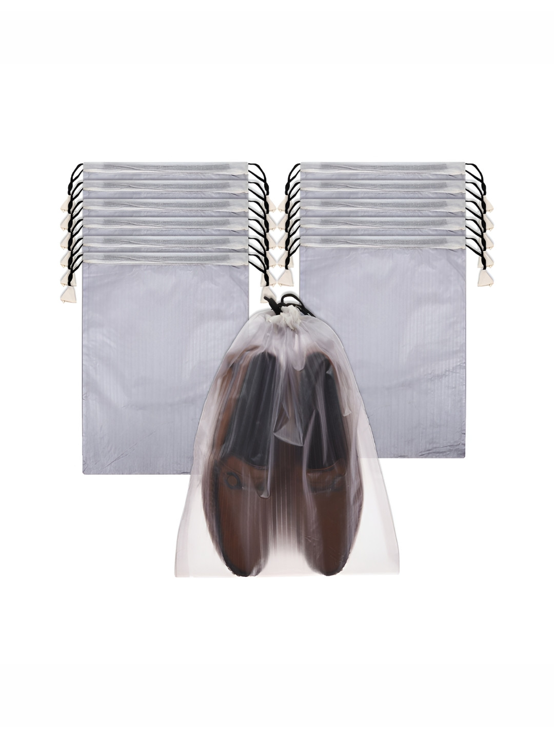 Aura White 12 Pieces Shoe Covers With Drawstring