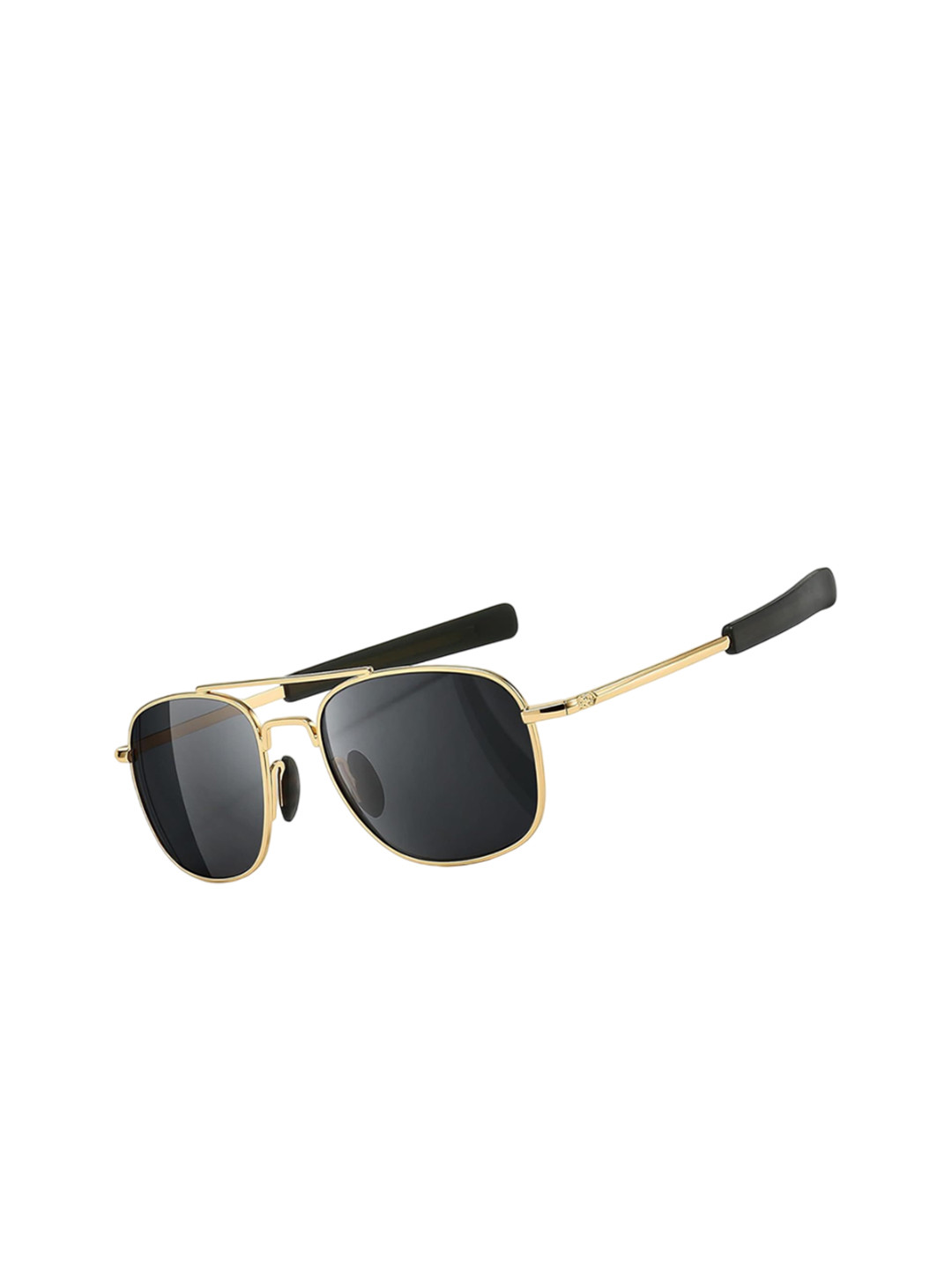 Irayz Unisex Polarised and UV Protected Square Sunglasses A-285-Gold Black