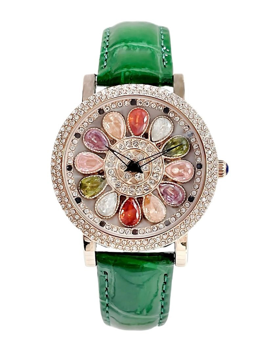 Belbi Women Embellished Dial & Leather Straps Analogue Watch BL43_735258602910