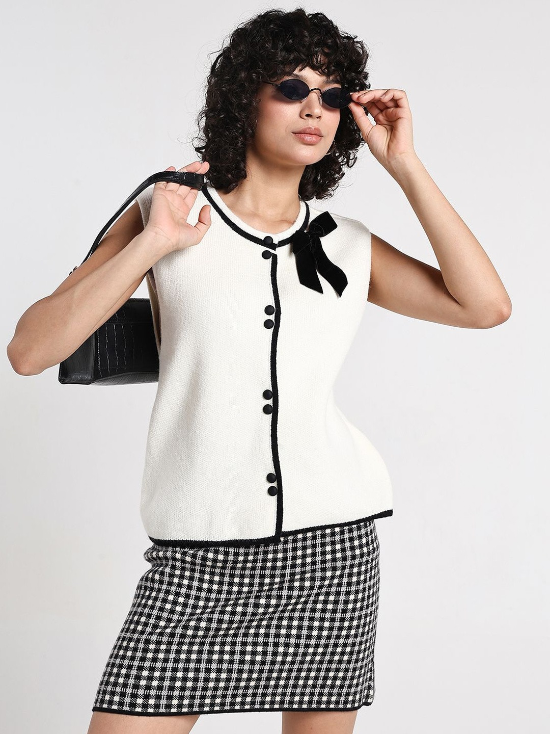 SHOWOFF Women Off White Sleeveless Top