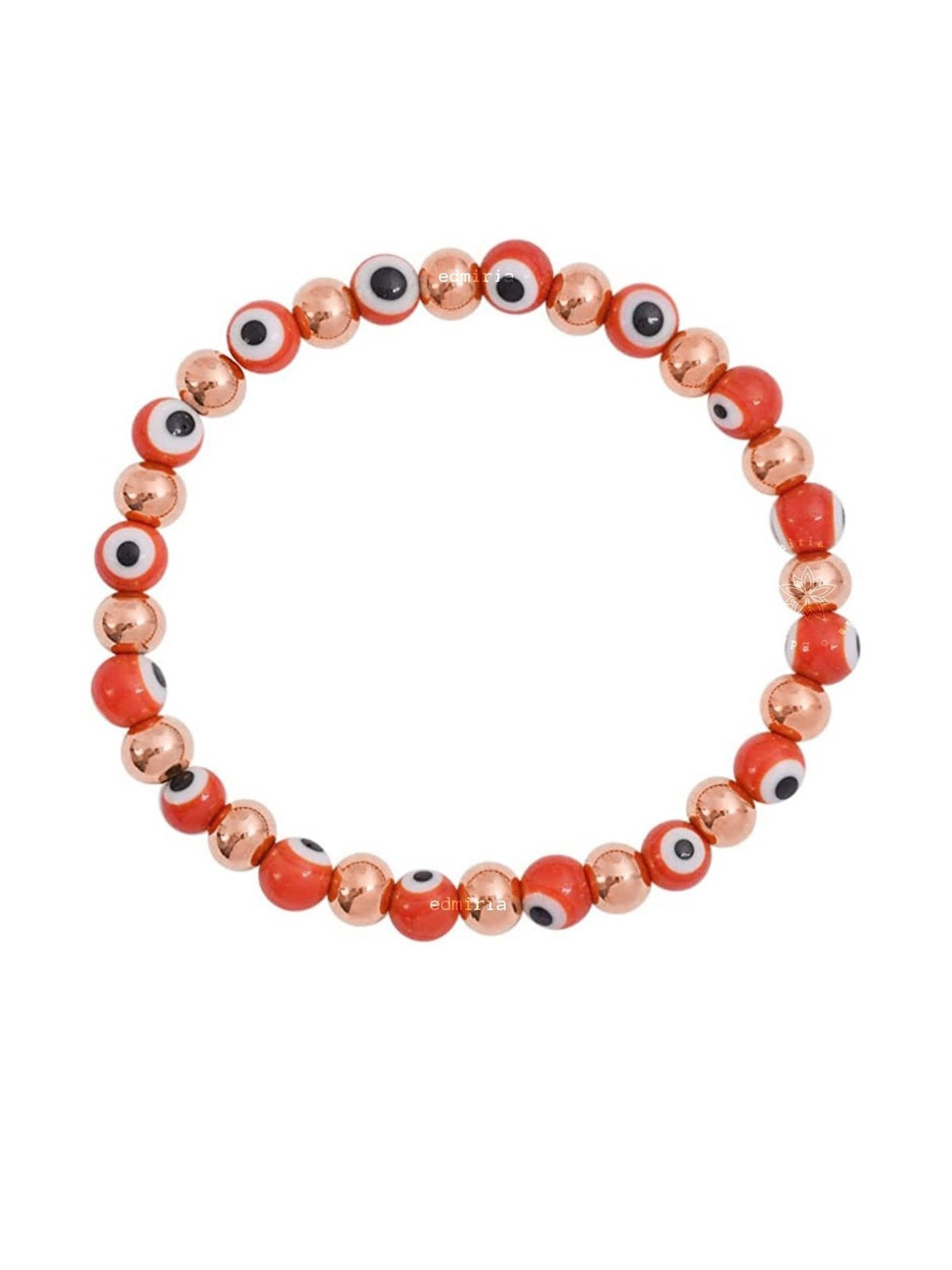 EDMIRIA Unisex Plastic Evil protector Beads Elasticated Drawstring Bracelet