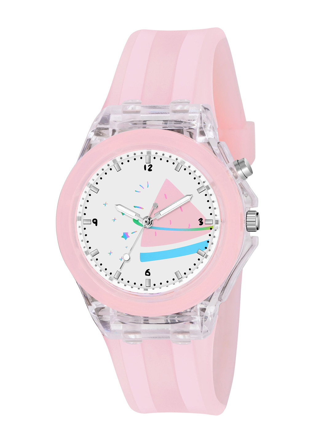 KIDSUN Girls Printed Dial Analogue Multi Function Watch 818_PINK_PINK