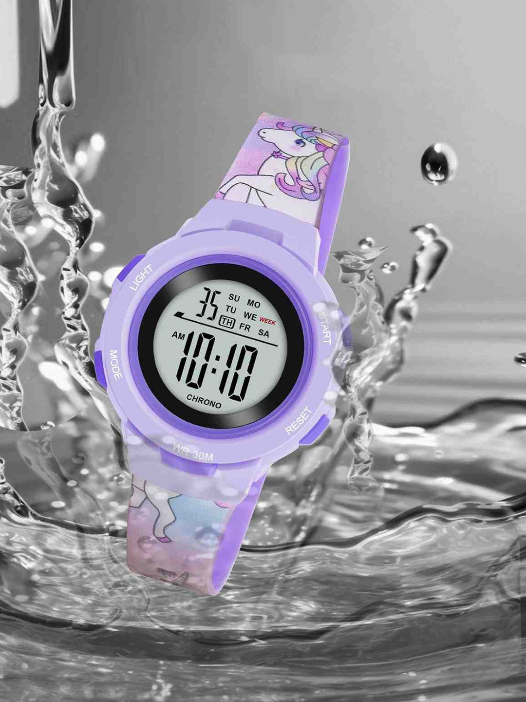 KIDSUN Kids Dial & Straps Digital Multi Function Watch 872_PURPLE_PURPLE
