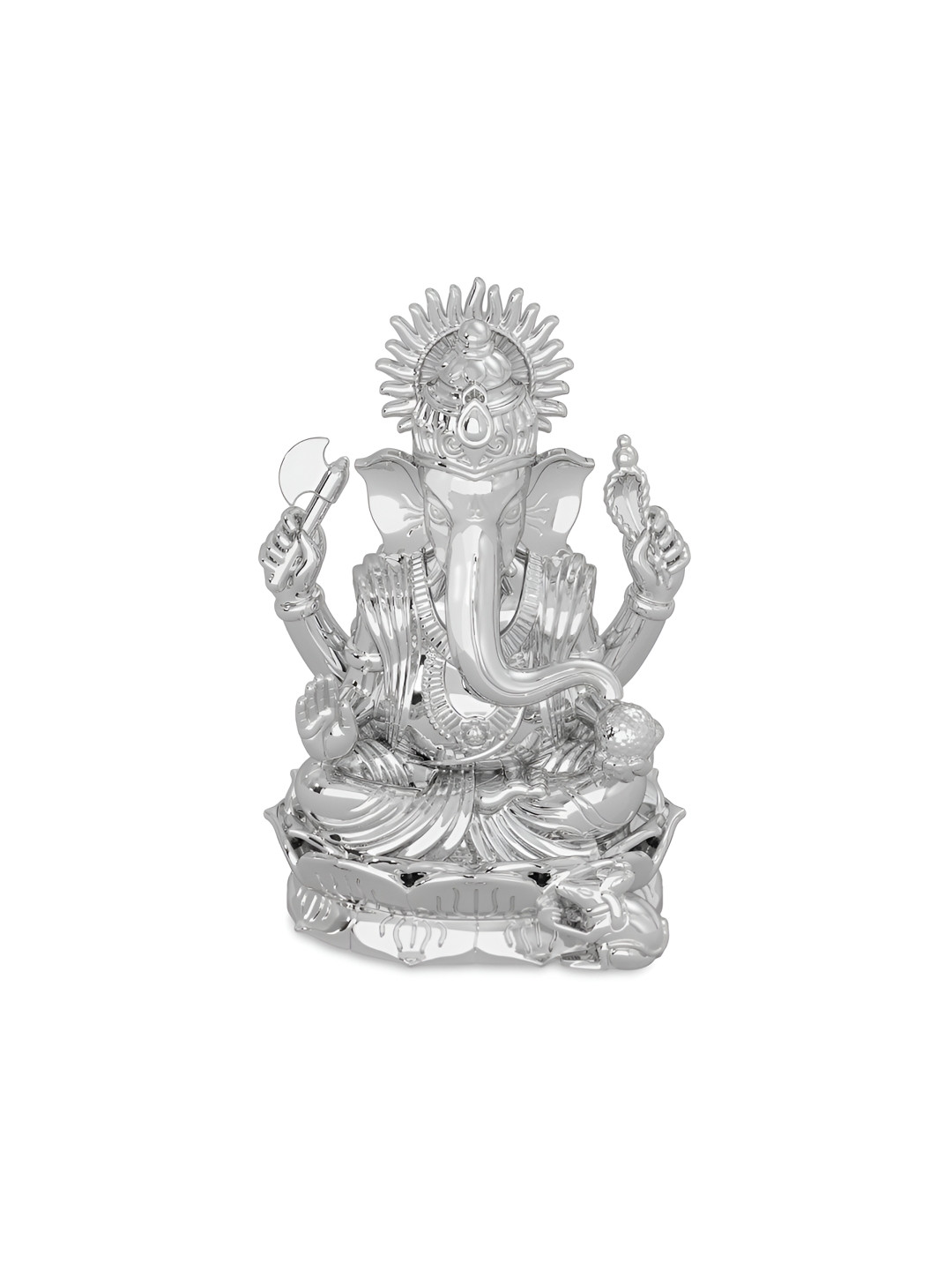 Joyalukkas Silver-Toned Lord Ganesh Idol Religious Showpieces
