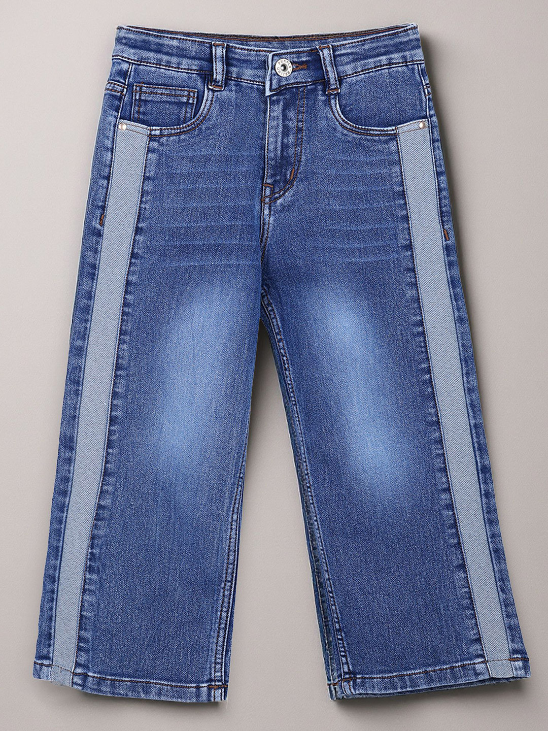 Purple United Kids Girls Mid Blue Denim