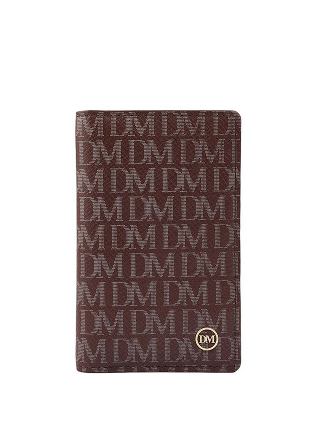 Da Milano Men Brand Logo Textured Leather Card Holder Wallets