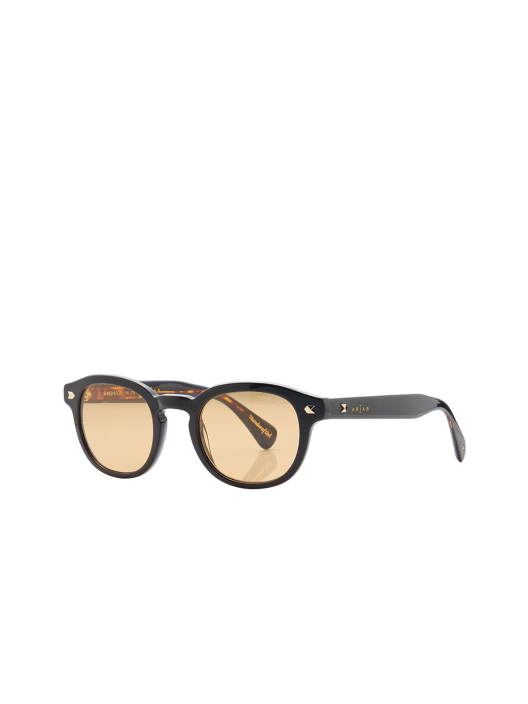 Shisen Fox Unisex Oval Sunglasses with Polarised and UV Protected Lens ASG06-BLACK