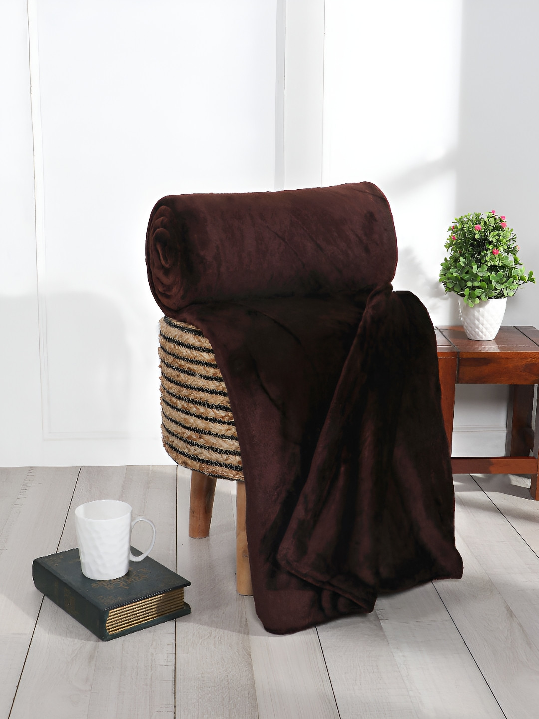 BLUEDOT Coffee Brown Double Bed Dohar