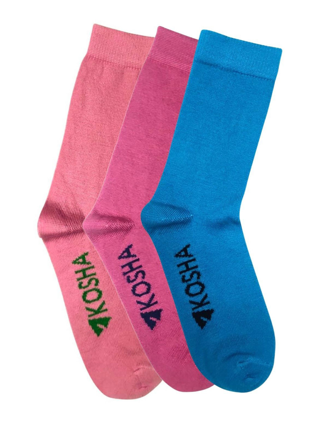 Kosha Women's Merino Pack of 3 Wool Crew Length Socks