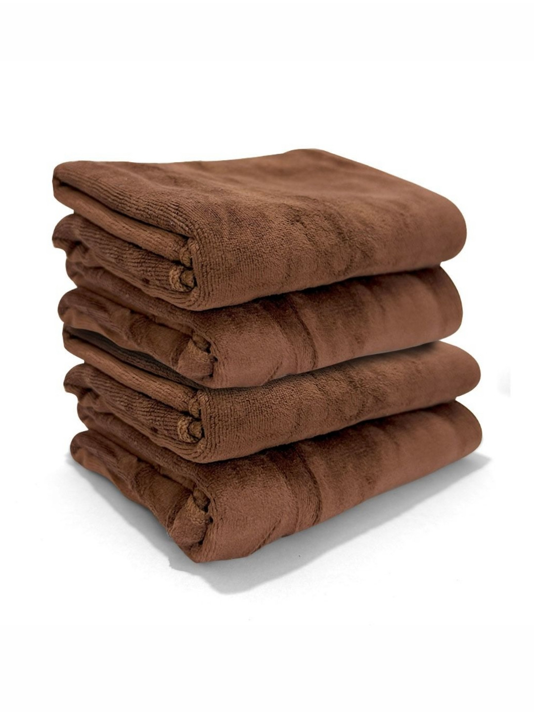 U & U Unique Utilities 4 Piece Brown 400-GSM Microfiber Hand Towels