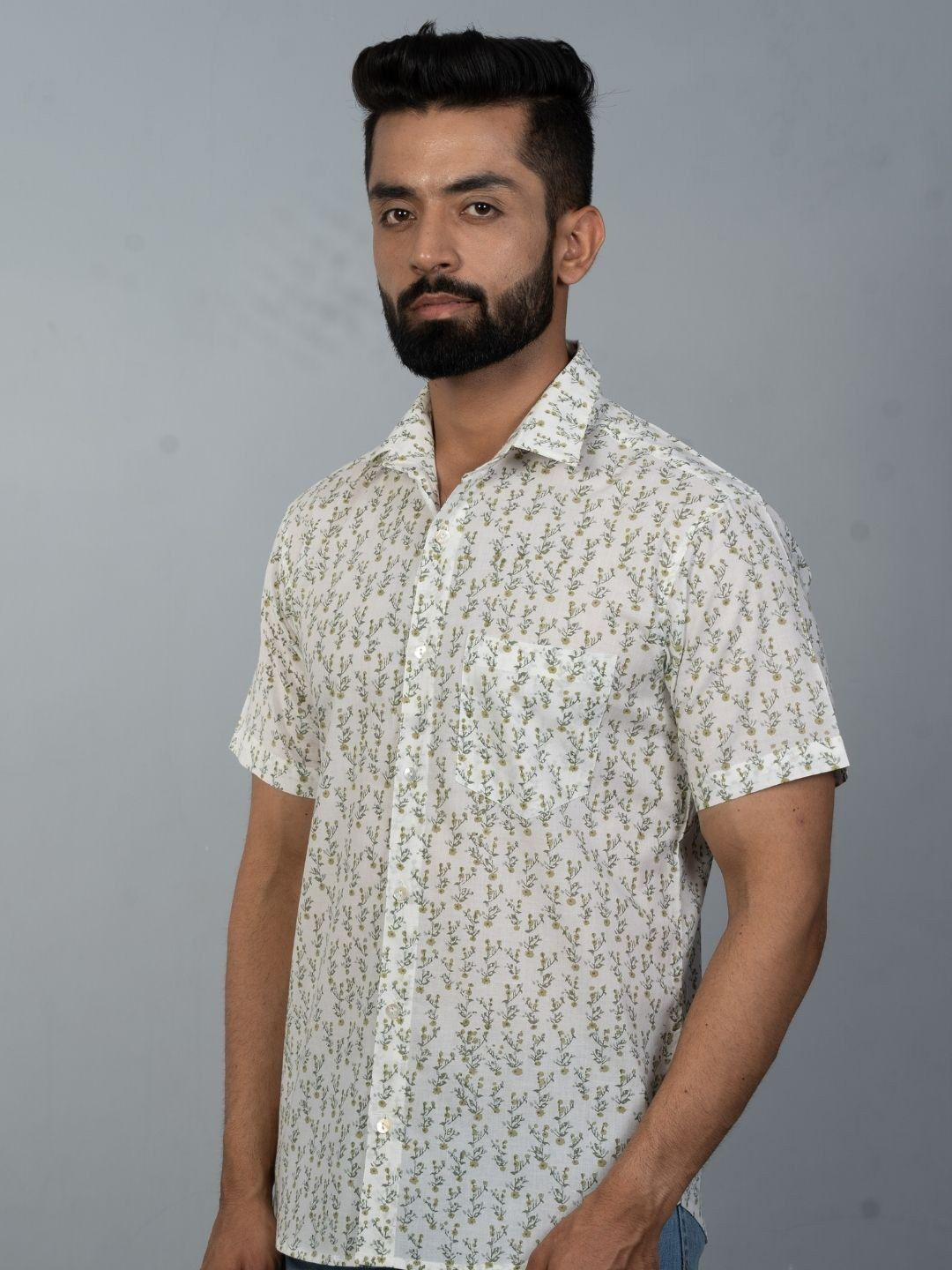 Awdhesh Kumar Classic Abstract Printed Cotton Shirt