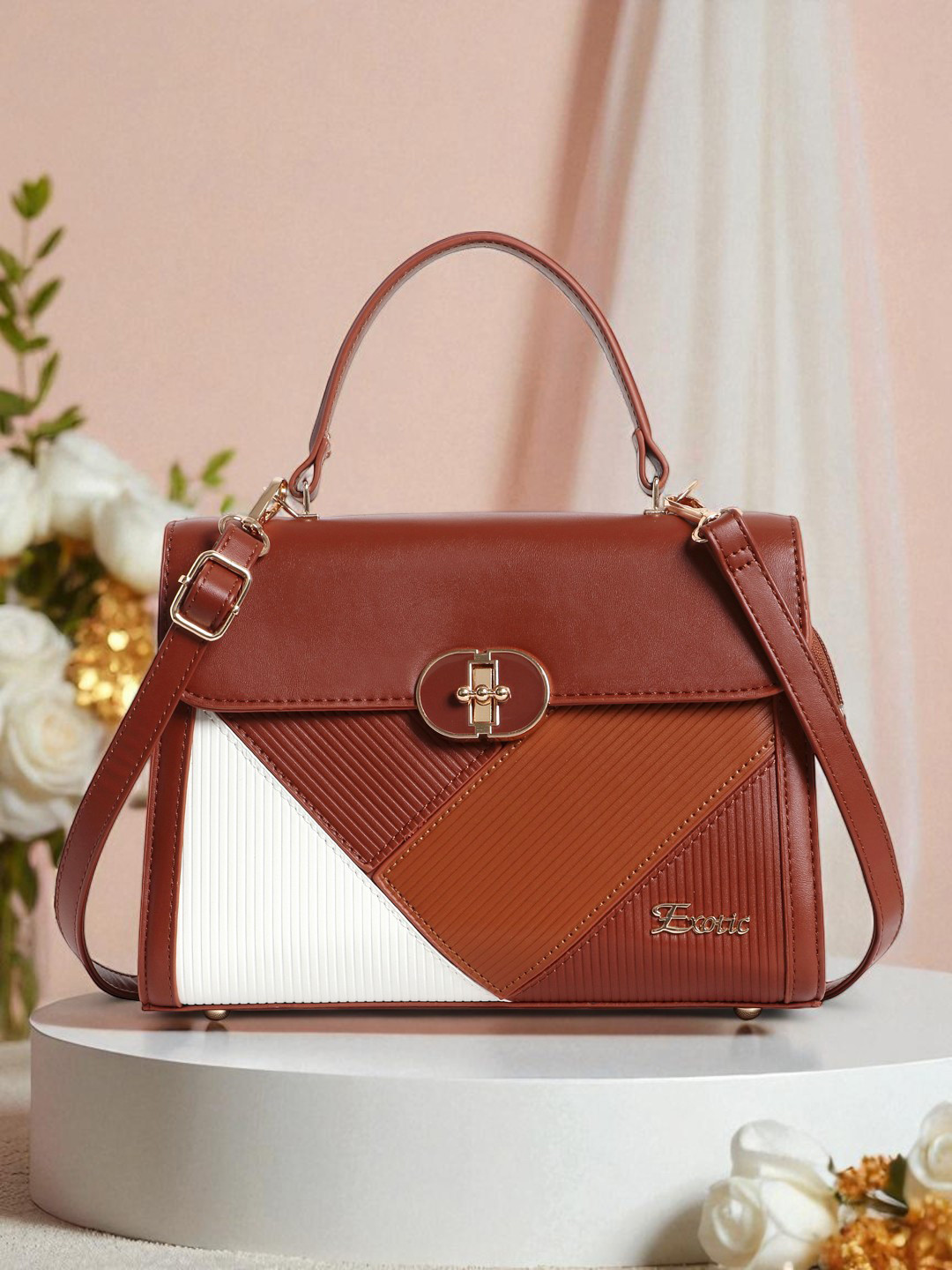 Exotic Checked Sling Bag with Quilted