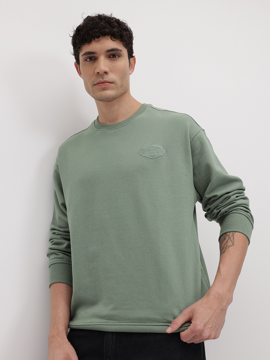 The Roadster Life Co. Relaxed-Fit Sweatshirt with Inner Fleece