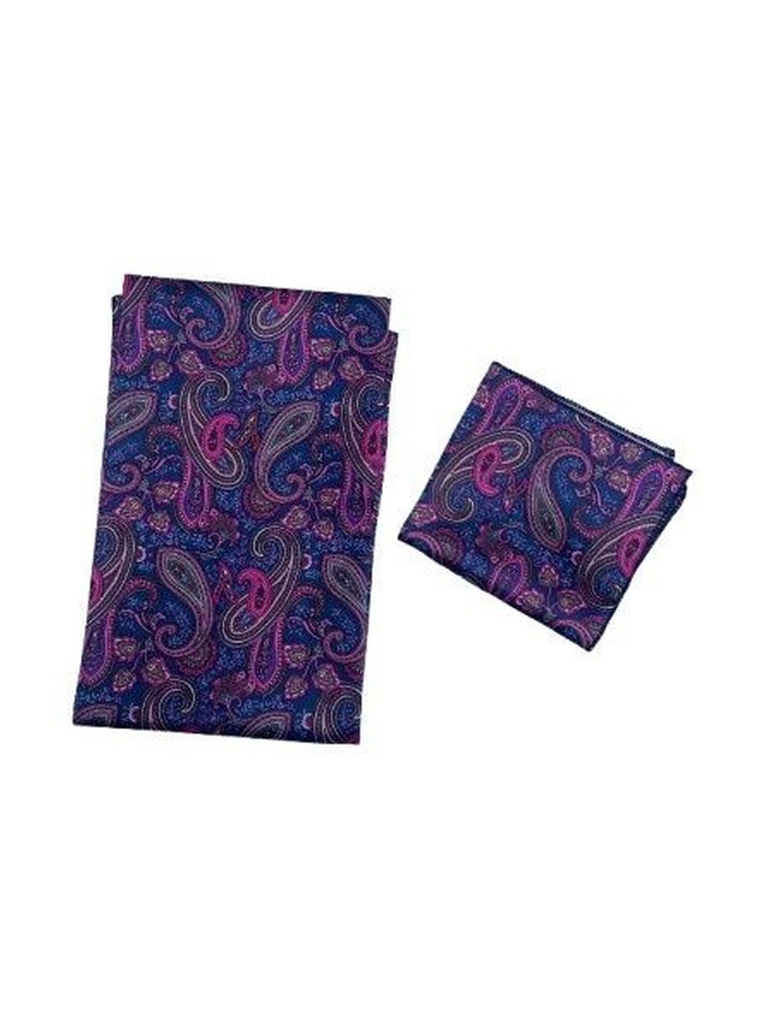 CALIXTO Unisex Long silky Satin Scarf with Matching Pocket Square