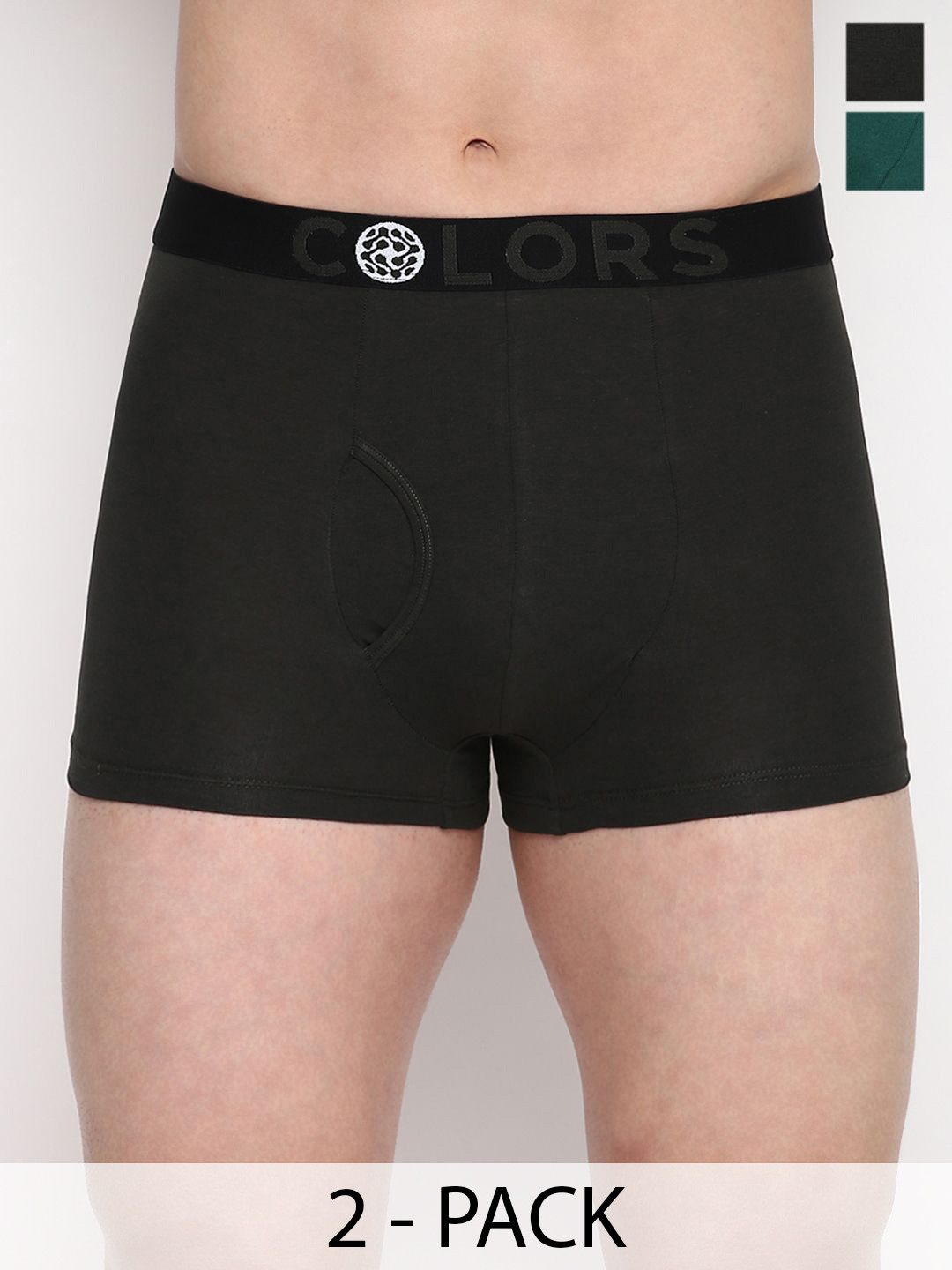 COLORS by Rupa Frontline Pack Of 2 Cotton Blend Solid Trunk