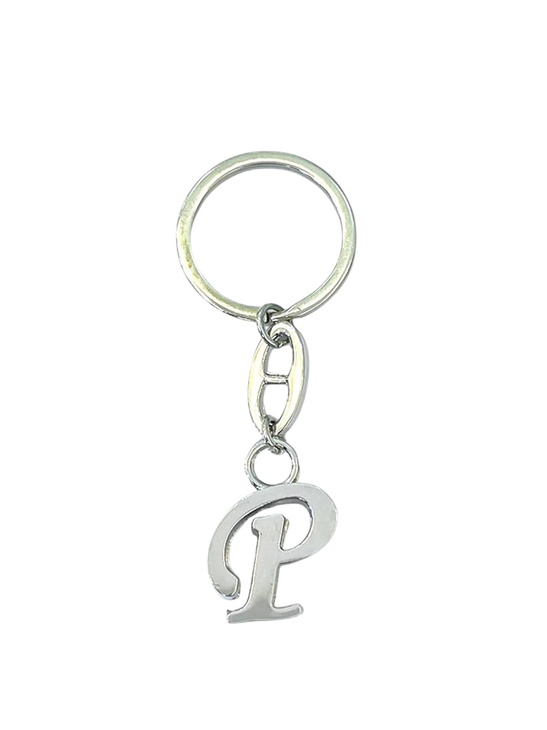 AUGEN Stainless Steel Anti-Rust Alphabet Letter P Key Chain