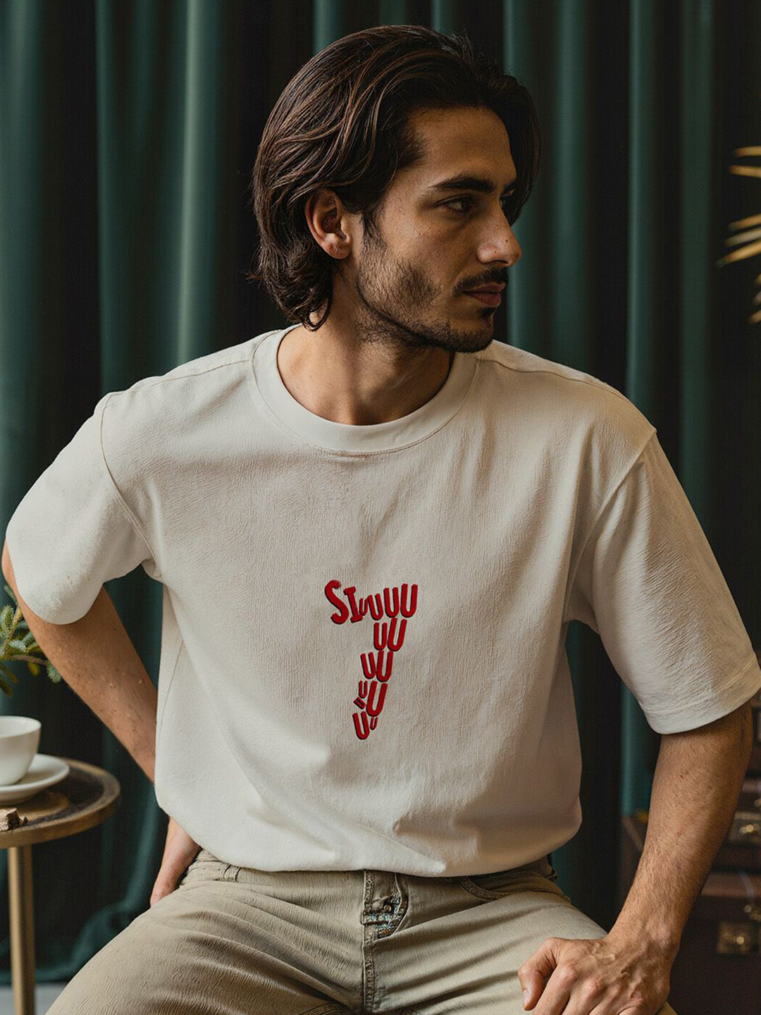 Shop Football Suiii Printed Round Neck Relaxed Fit T-Shirt