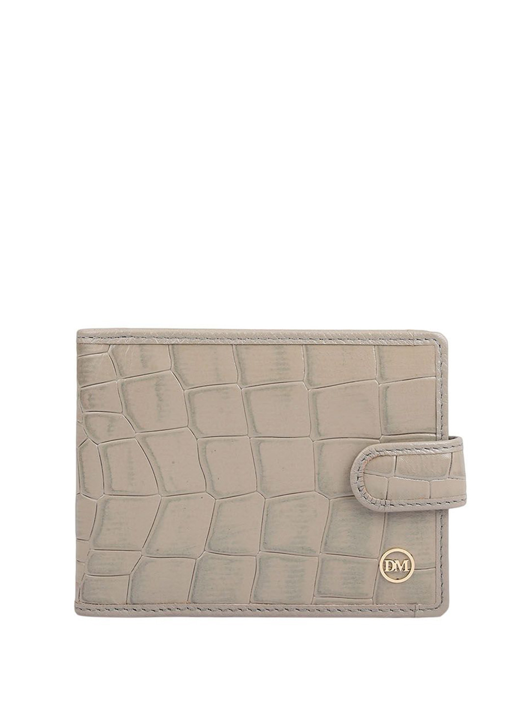 Da Milano Women Textured Leather Two Fold Wallet With Money Clip