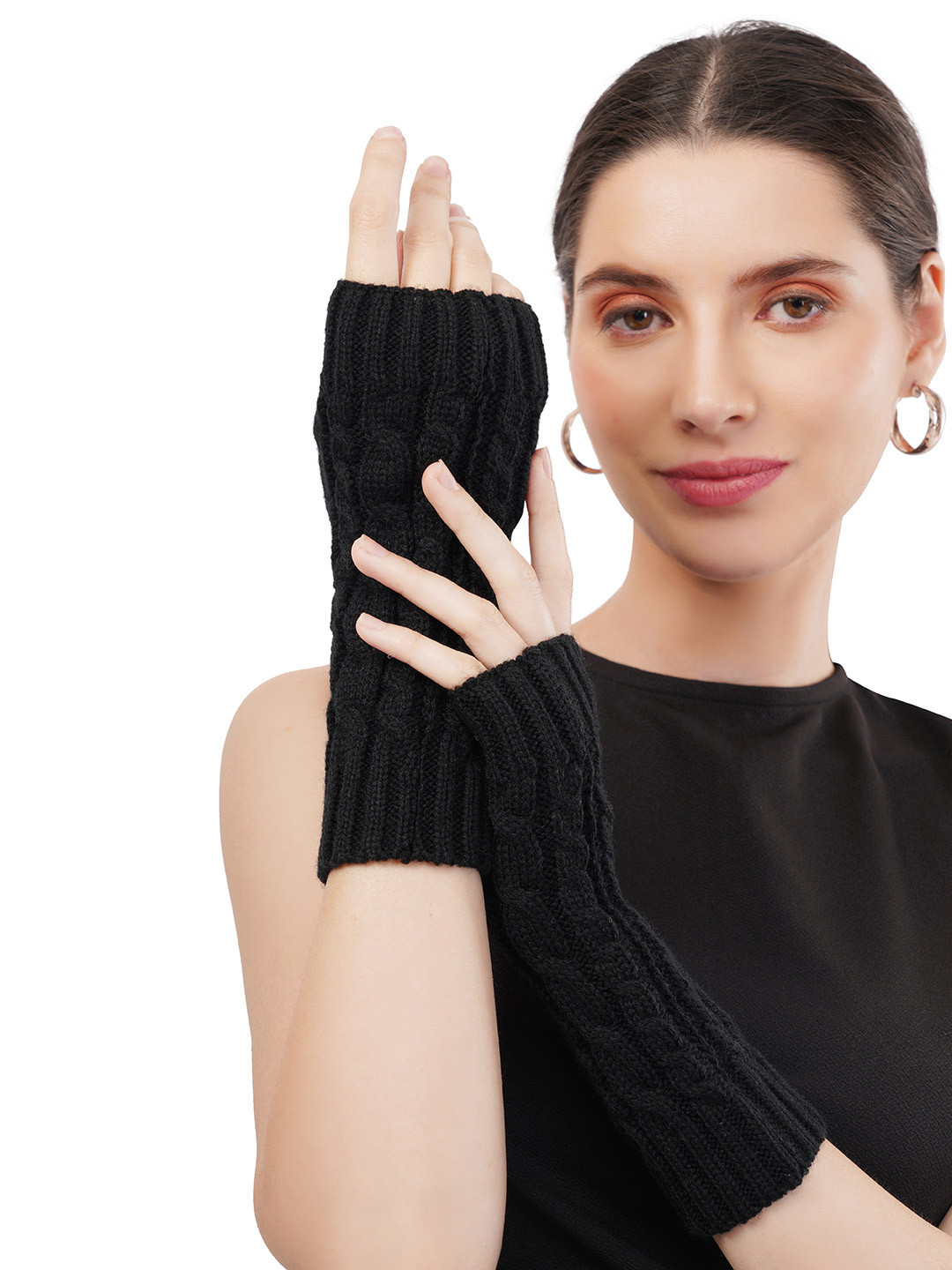 CLAP Women Woolen Fingerless Gloves