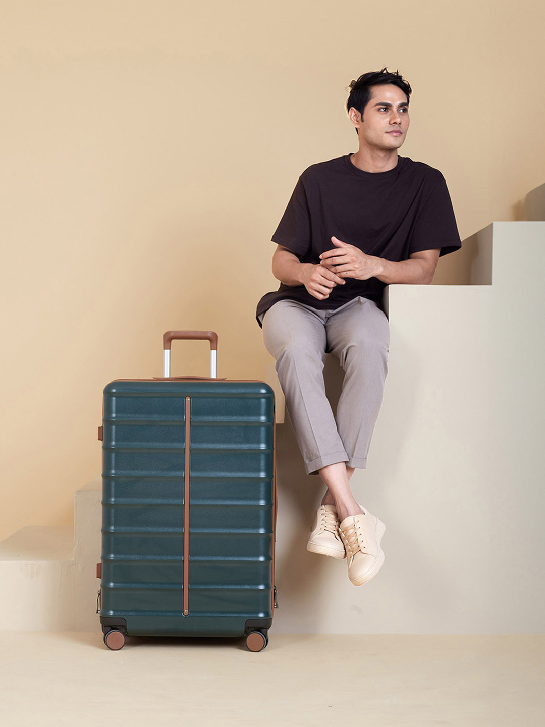 Assembly Premium Polycarbonate Check-In Trolley Bag - 28 inch - Green - Odyssey 99 Litres