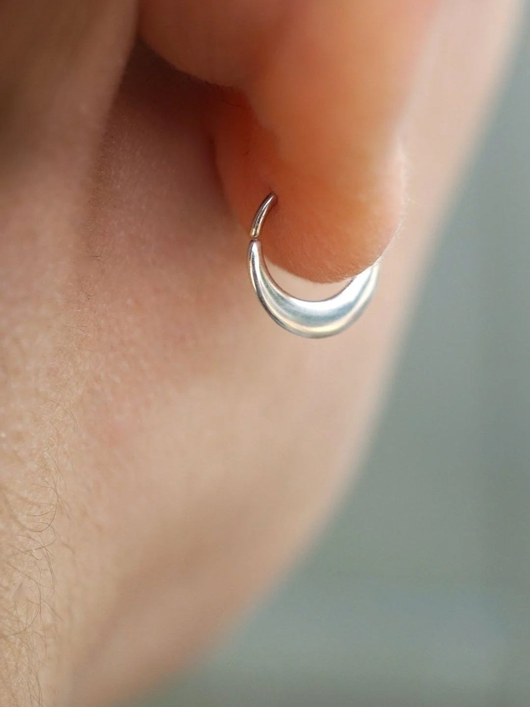 Sangria Set of 2  Sterling Silver Hoop Earrings