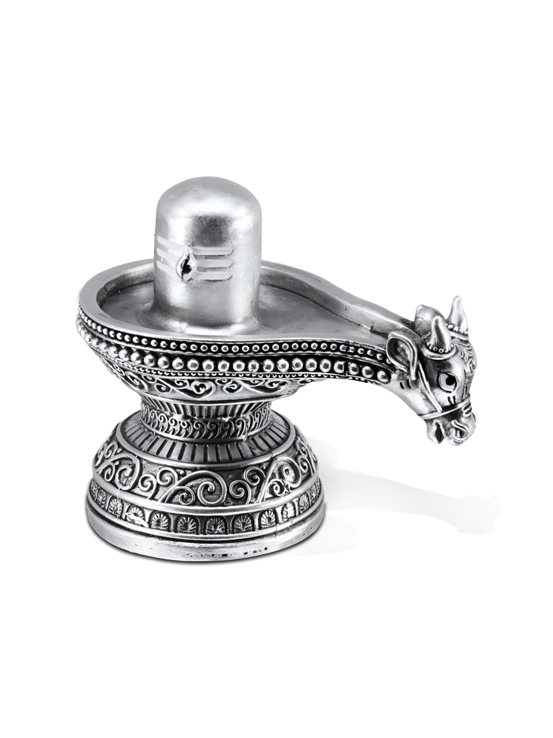 Joyalukkas Silver-Toned Shiva Linga Idol Religious Showpieces