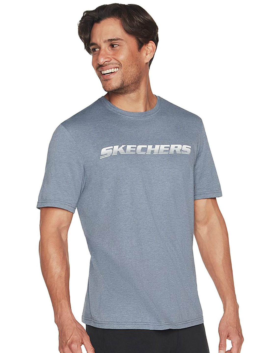 Skechers Typography Printed Cotton Motion T-shirt