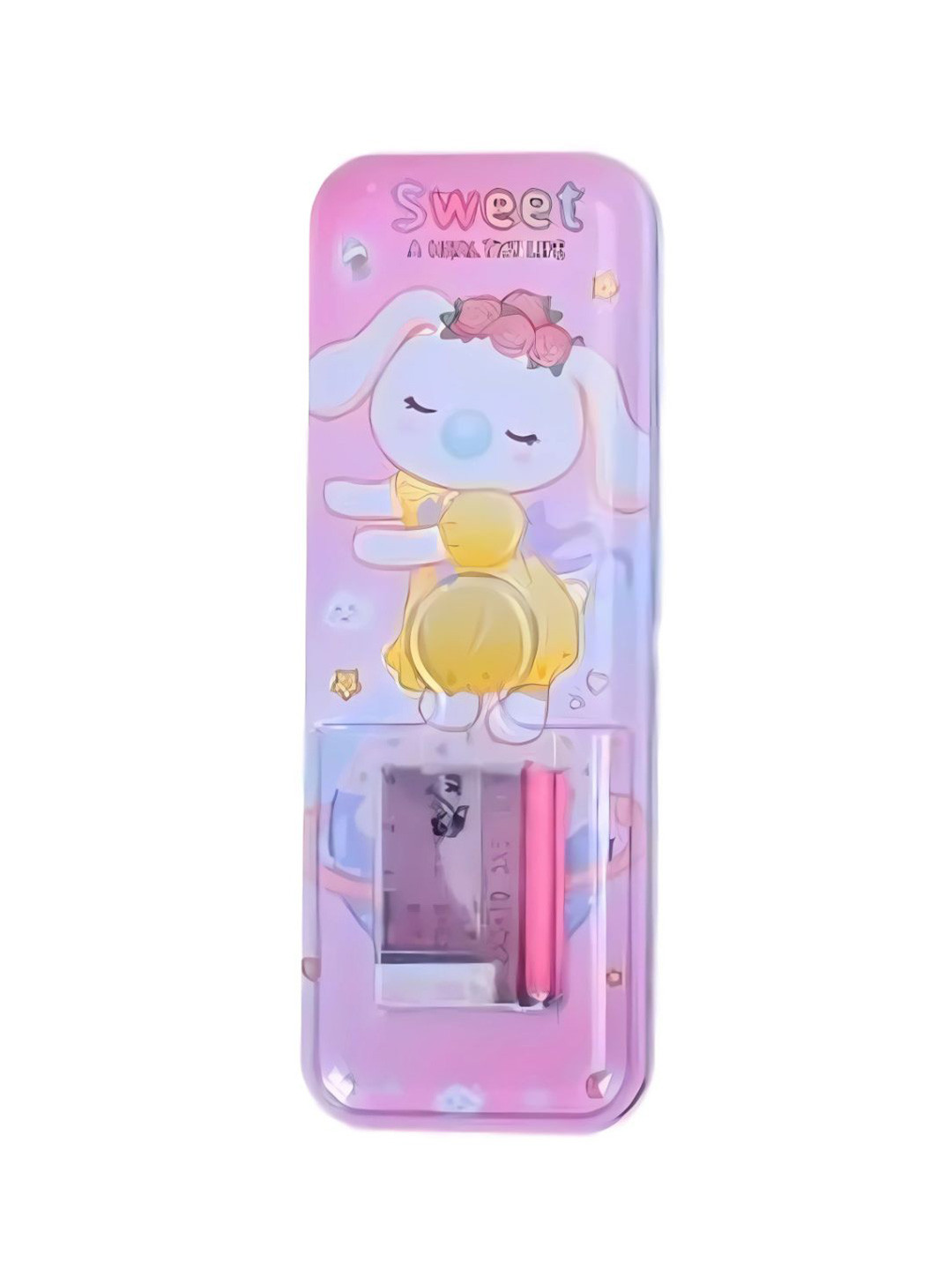 YK Self Design Cute And Spacious Metal Pencil Case