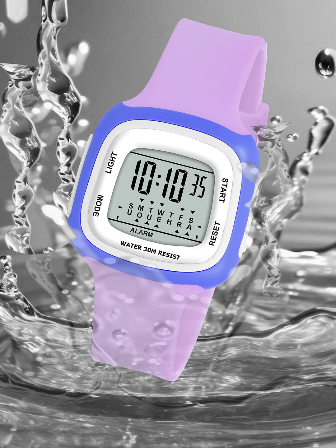 KIDSUN Kids Dial & Straps Digital Multi Function Watch 877_PURPLE_PURPLE